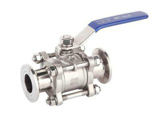 3 PC Stainless Steel Clamp ball valve