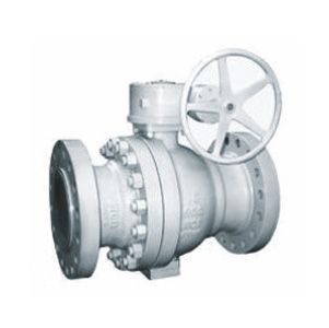 Flange Connection Worm Drive Hard Metal Seal Fixed Ball Valve